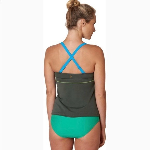 [Prana] Colorblock Sporty Triangle Tankini Top - Picture 5 of 9